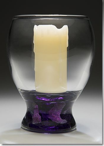 Purple Cremation Ash Small Candle Holder
